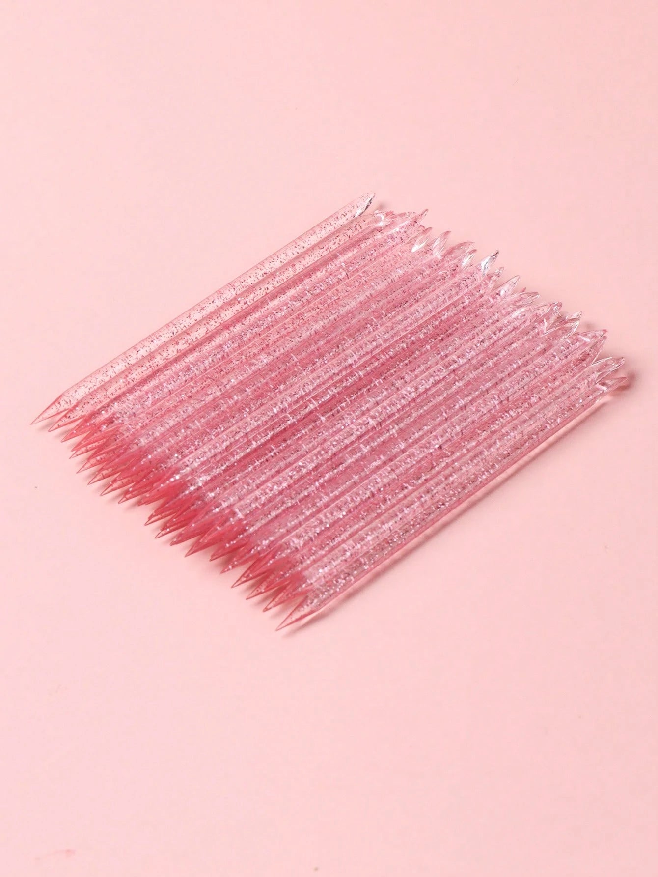 Oboustranných růžových akrylových čisticích tyčinek(10 ks)