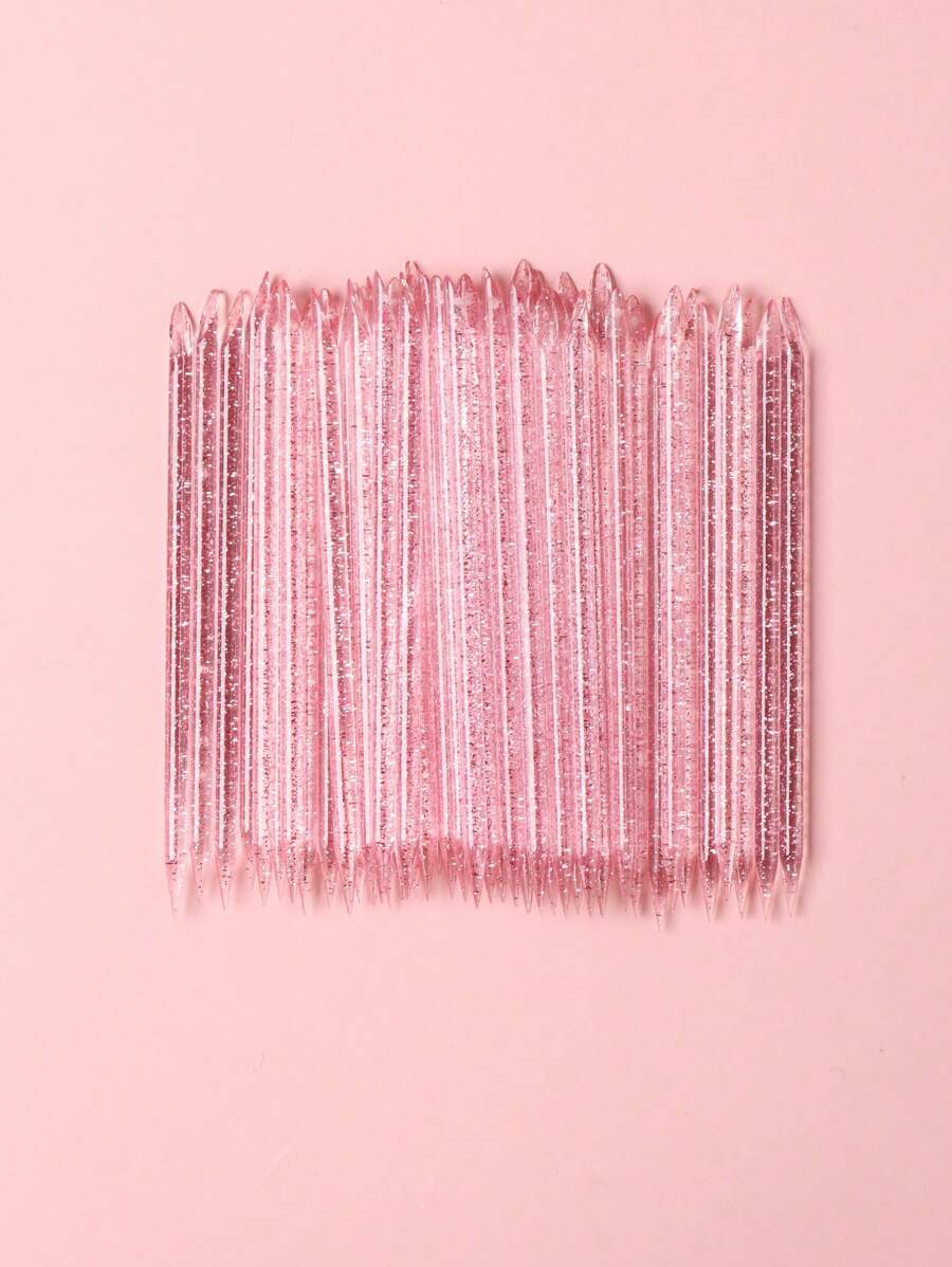 Oboustranných růžových akrylových čisticích tyčinek(10 ks)