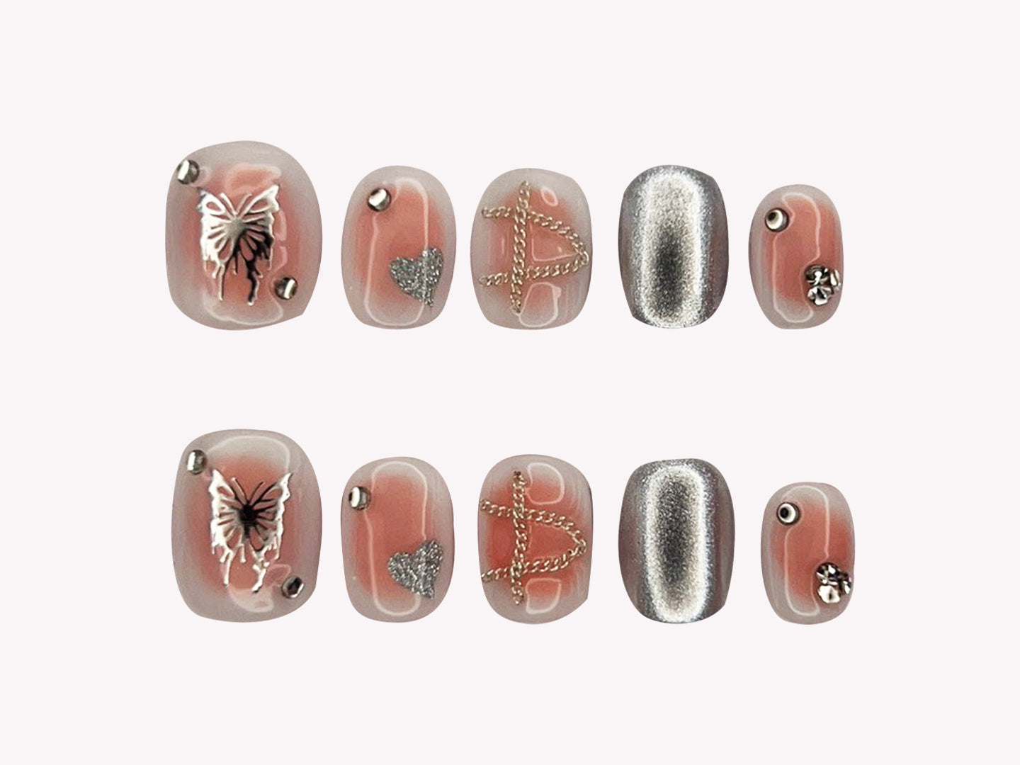 Pink & silver 130177