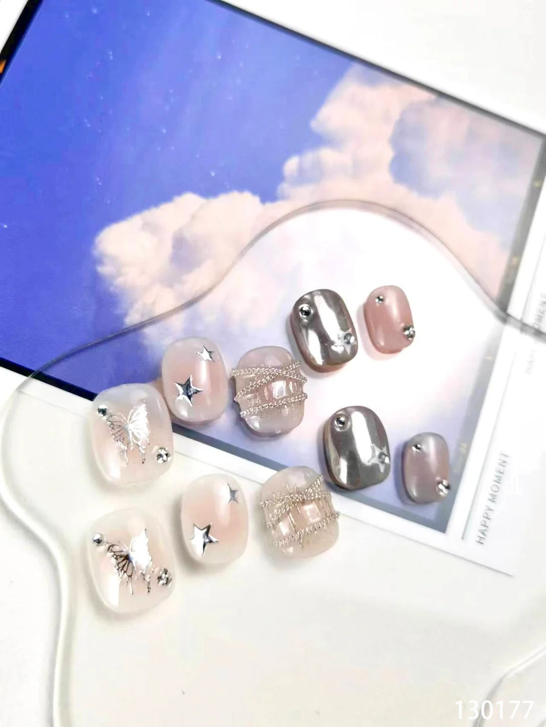 Pink & silver 130177