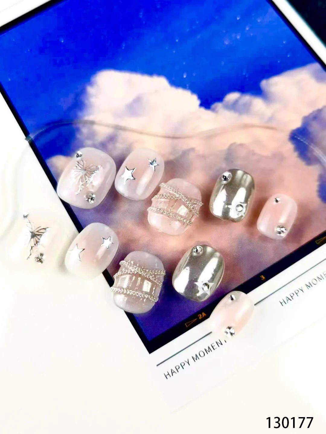 Pink & silver 130177