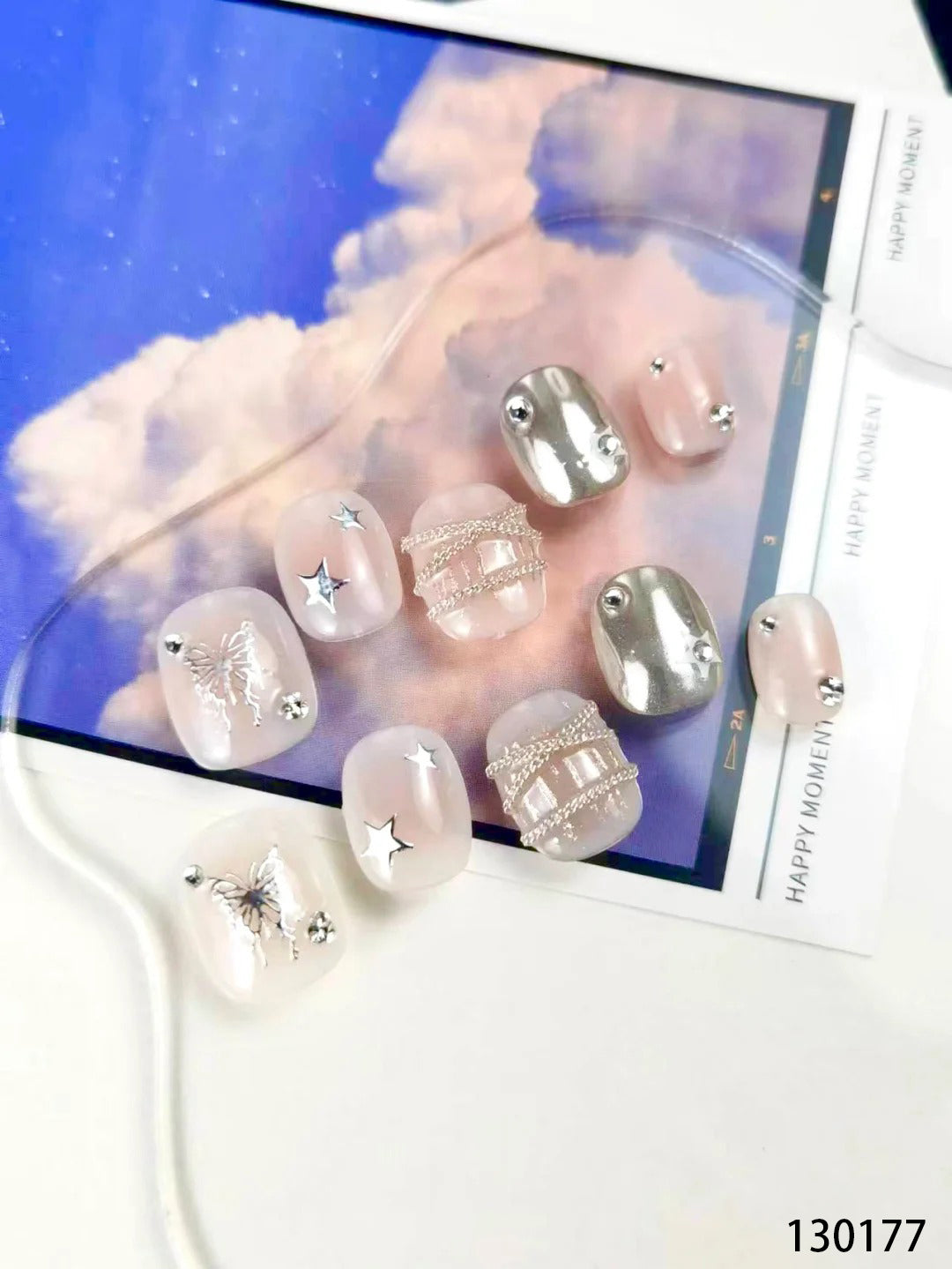 Pink & silver 130177