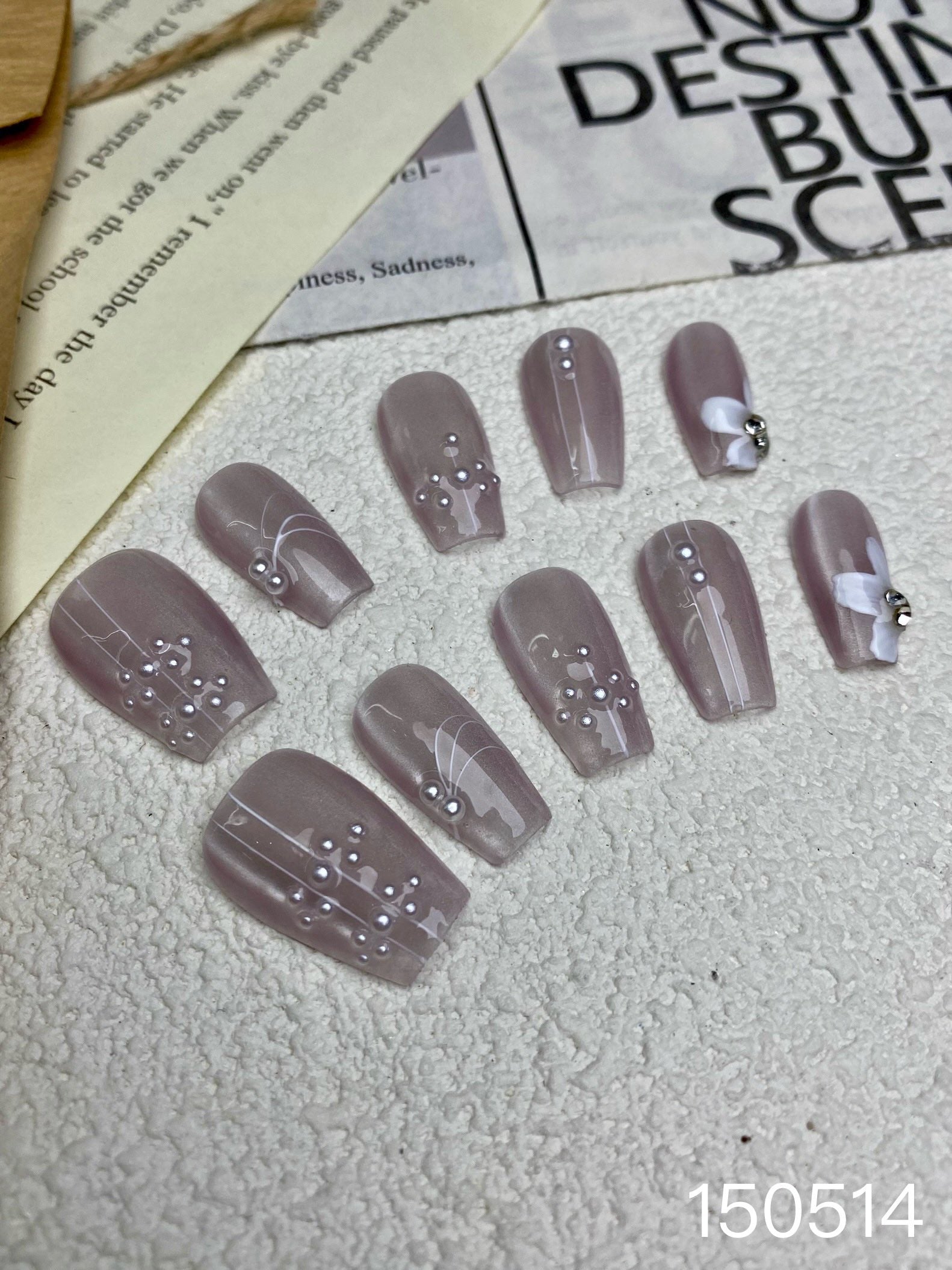 Clear/ puprle pearl