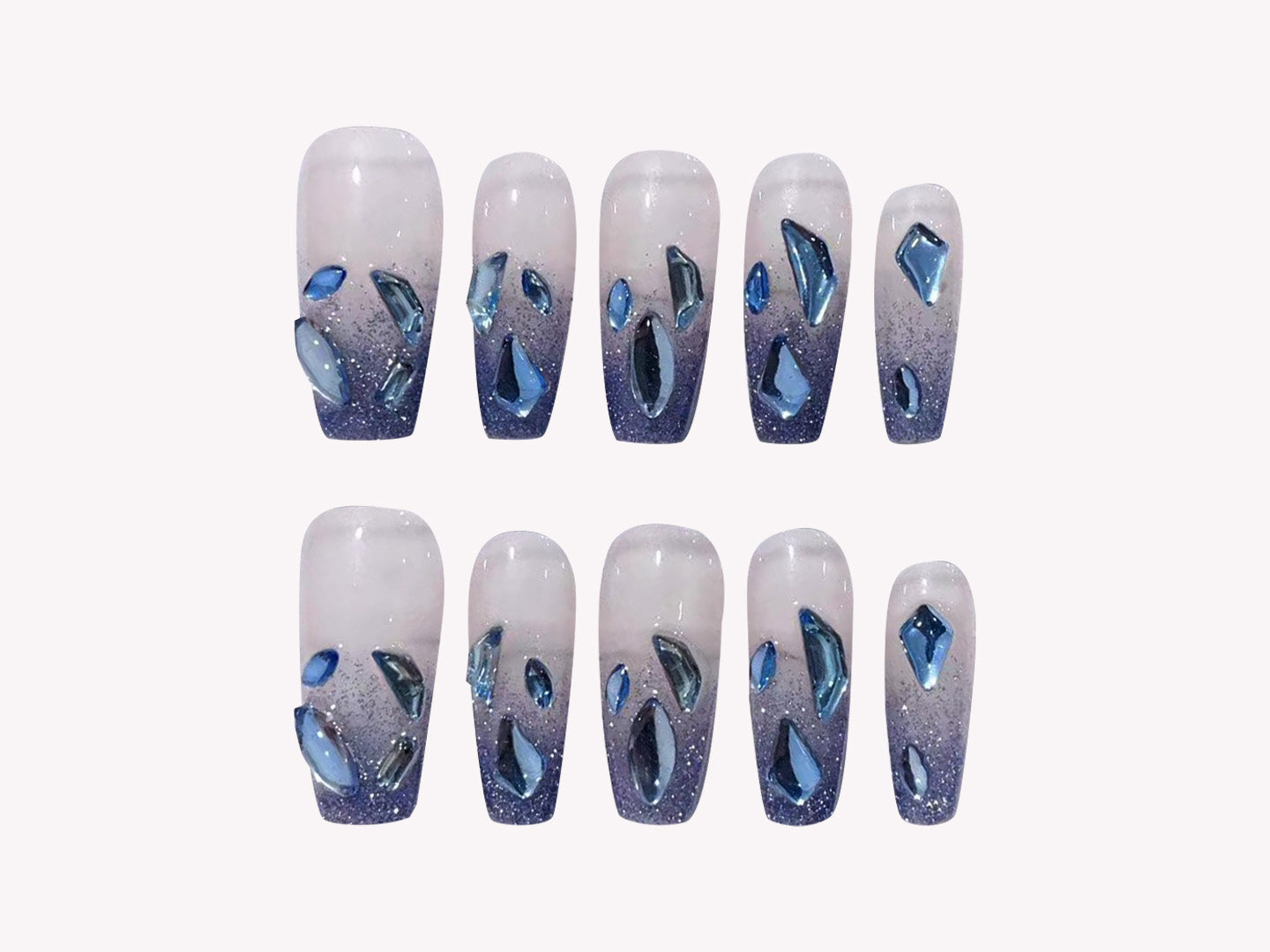 Blue crystal long 16107