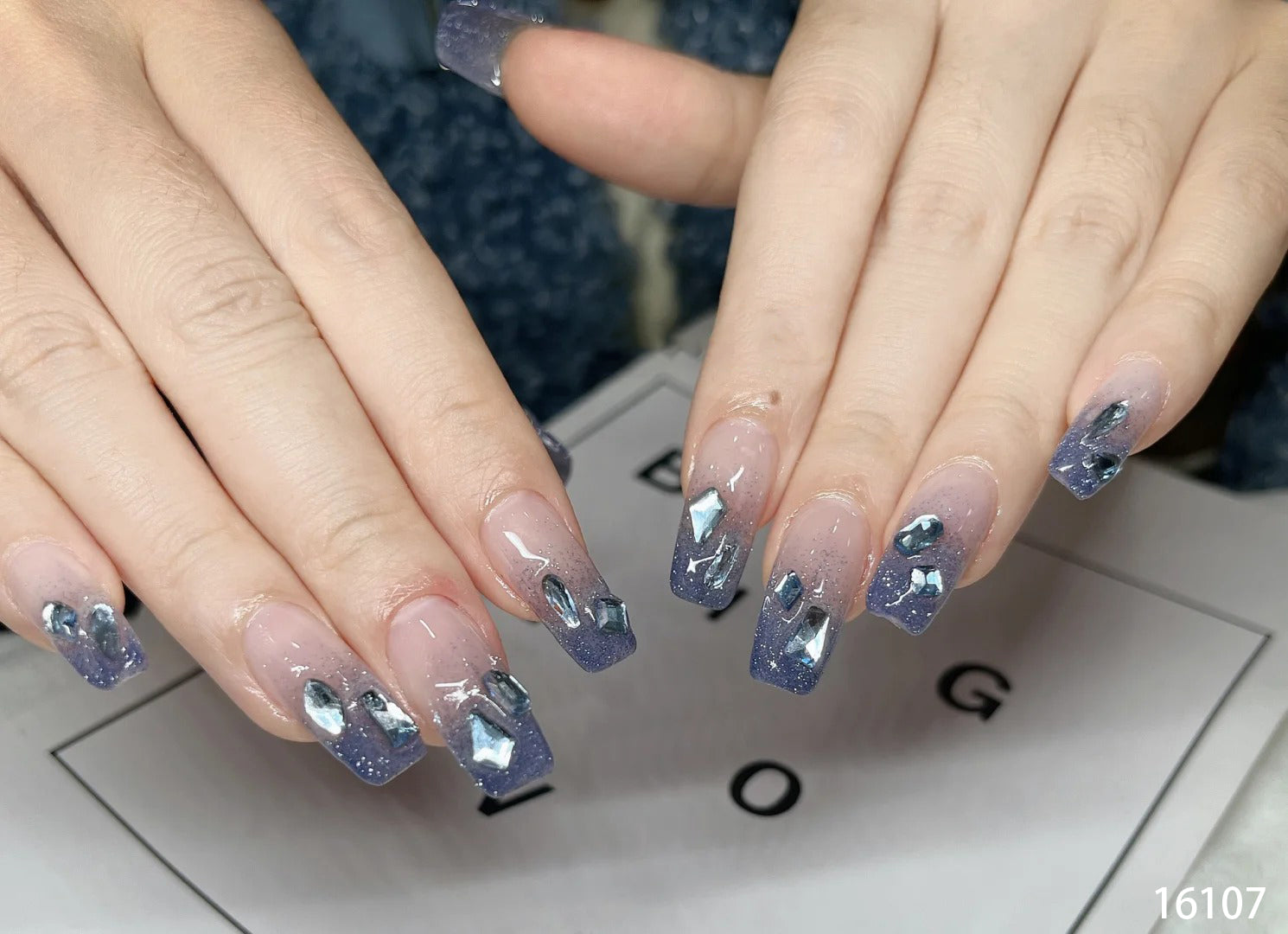 Blue crystal long 16107