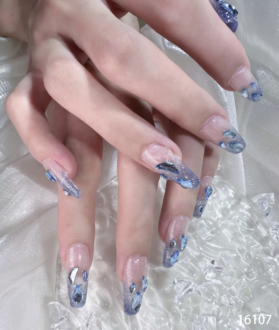 Blue crystal long 16107