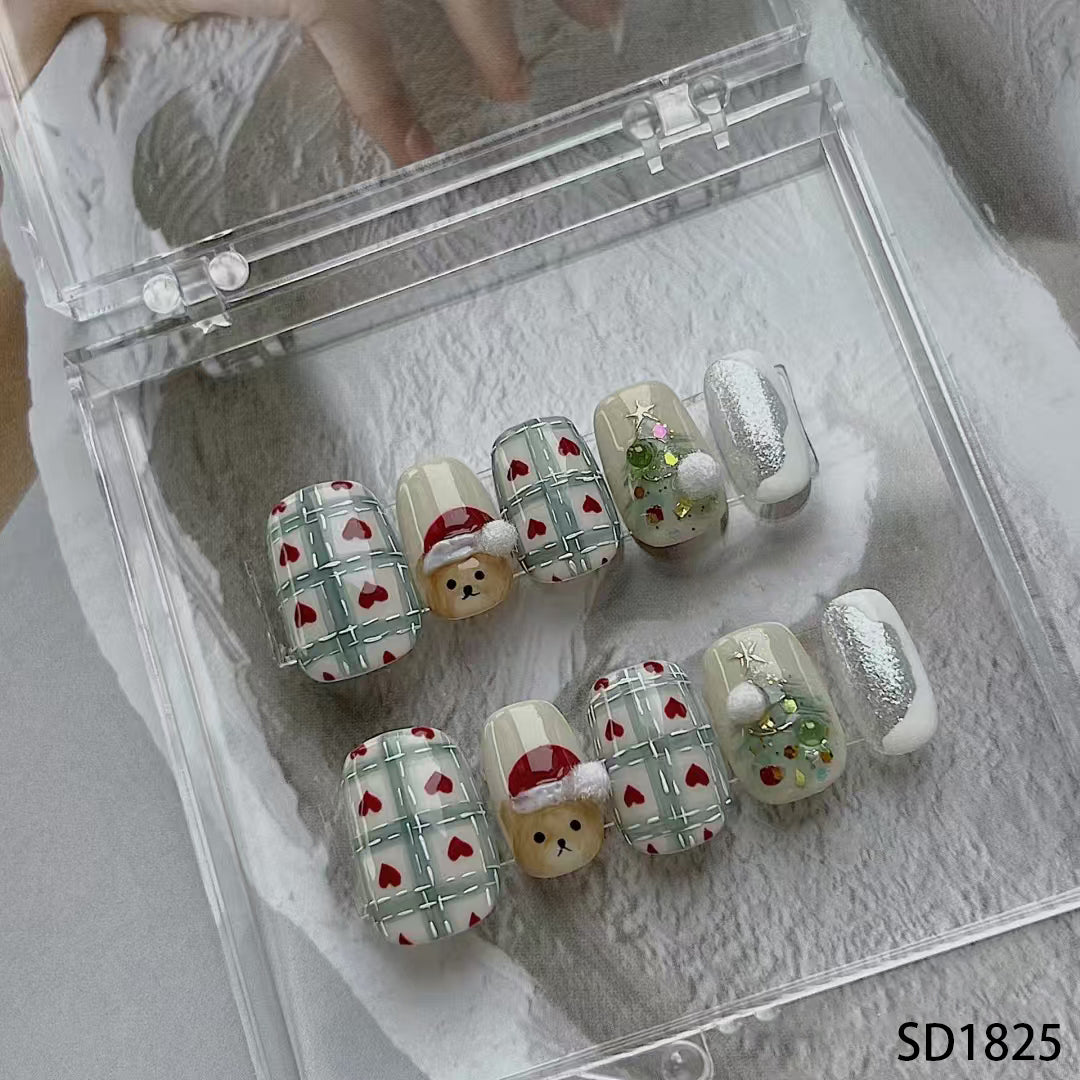 Winter Hearts Nails SD1825