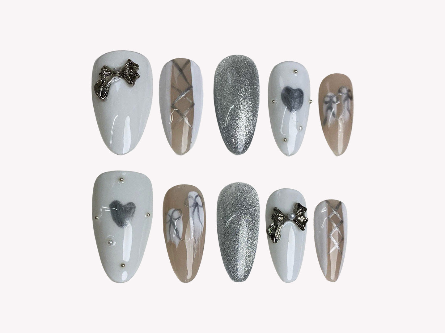 Whrite & pink WM0124