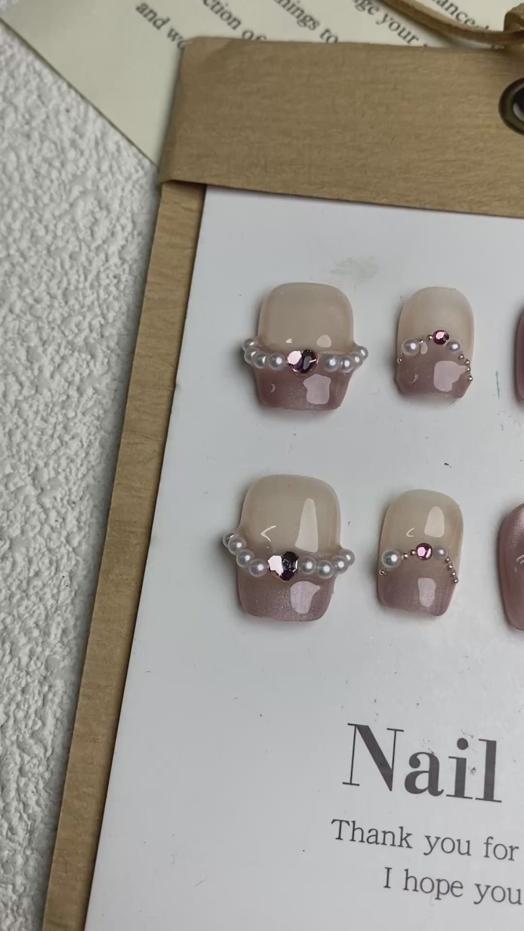 Clear/ pinky heart